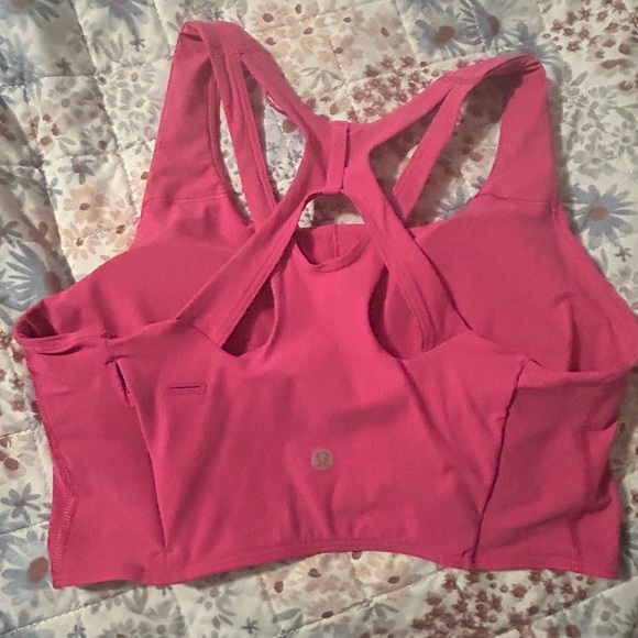 Women's Lululemon SONIC Pink Sports Bra - Picture 2 of 6